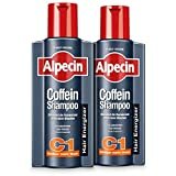 XXL Alpecin Coffein-Shampoo C1, 2 x 375ml - Gegen erblich bedingten Haarausfall, für fühlbar mehr Haar, stärkt Haarwurzeln und Haarwuchs